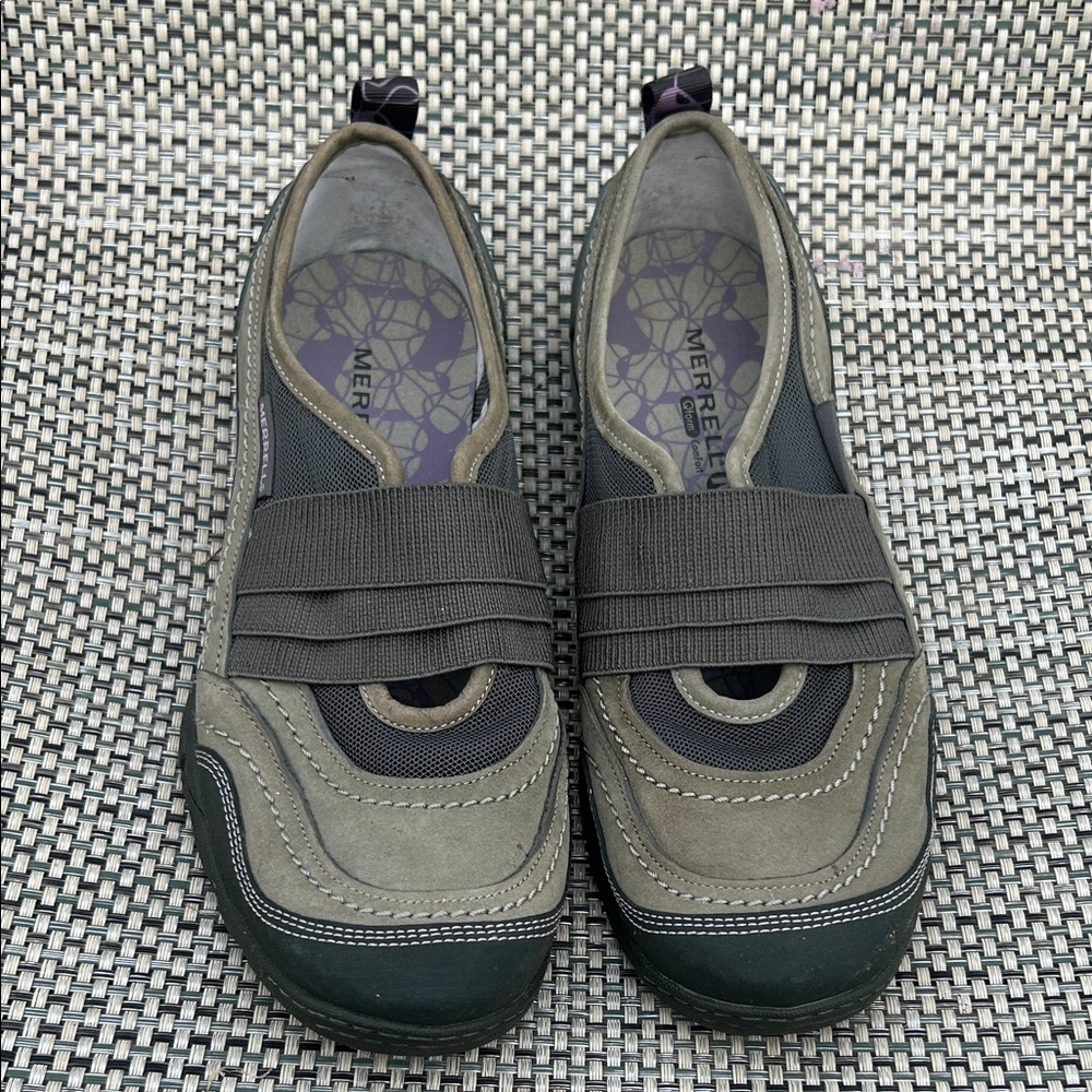 Merrell Olive and Black Slip-On Women's Comfort Flats